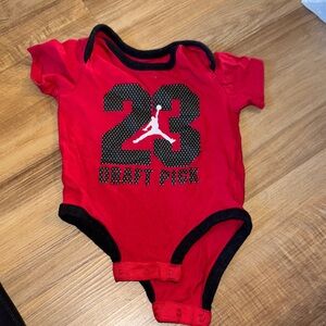 Jordan Red and Black Kids One Piece